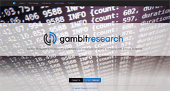 Desktop Screenshot of gambitresearch.com